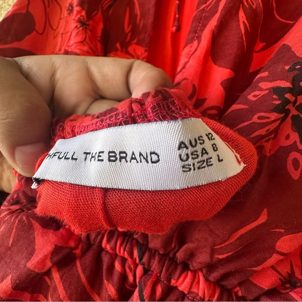 Faithfull the Brand Red Floral Romper Alba playsuit 8 - Picture 10 of 13